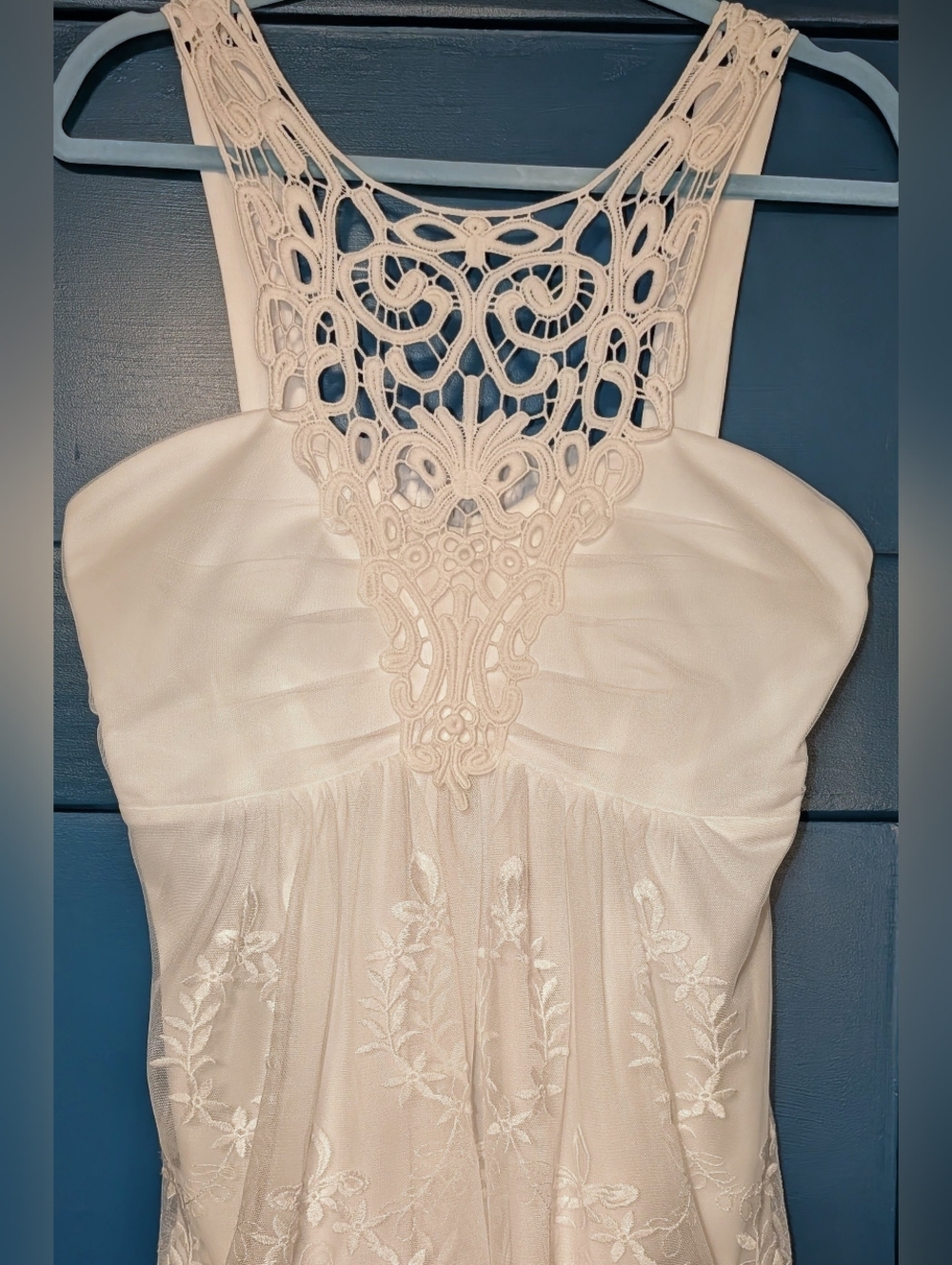 Boho Summer Boston Proper White Embroidered Lace Tank Top - Picture 9 of 11